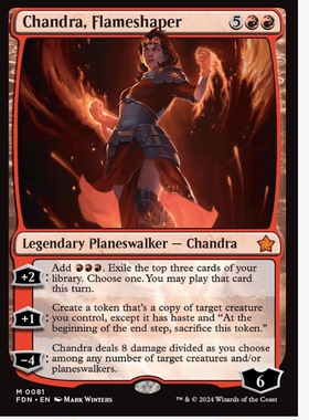 牌客窝 万智牌  塑焰茜卓 Chandra, Flameshaper 秘稀 红色