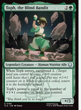 牌客窝 万智牌  盲匪拓芙 Toph, the Blind Bandit 银 绿色