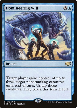 牌客窝 万智牌  意志霸揽 Domineering Will 金 蓝色