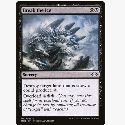 牌客窝 万智牌  打破坚冰 Break the Ice 银 黑色