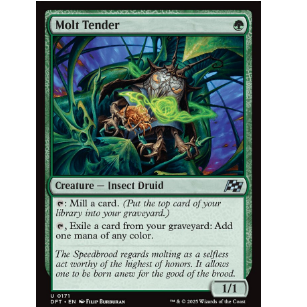 牌客窝 万智牌  蜕皮照护师 Molt Tender 银 绿 闪