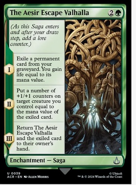 万智牌 阿萨神族逃脱英灵殿 The Aesir Escape Valhalla 银 绿色