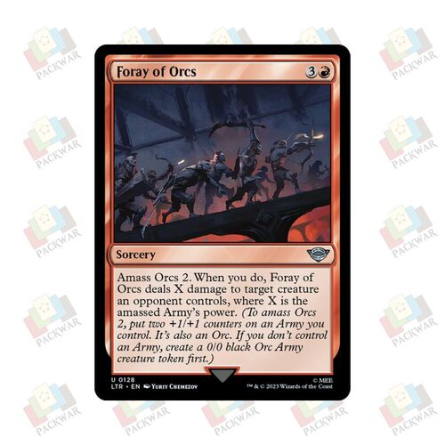 牌客窝 万智牌 奥克突袭 Foray of Orcs 银 红 闪