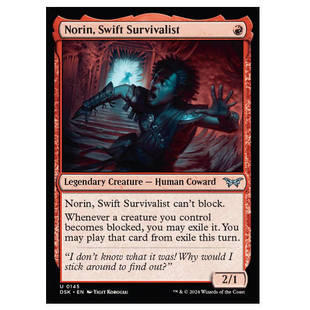 牌客窝 万智牌 机敏求生家诺林 Norin, Swift Survivalist 银 红