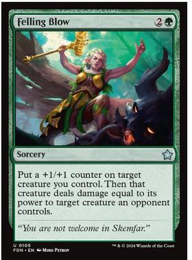 牌客窝 万智牌 崩倒重击 Felling Blow 银 绿