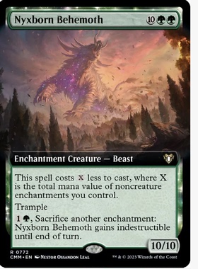 牌客窝 万智牌 天裔贝西摩斯 Nyxborn Behemoth 金 绿色