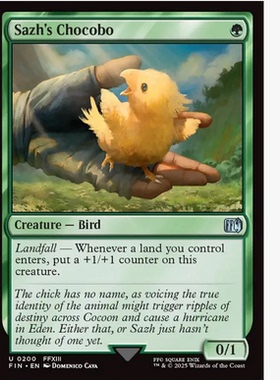 牌客窝 万智牌 萨兹的陆行鸟 Sazh's Chocobo 银 绿