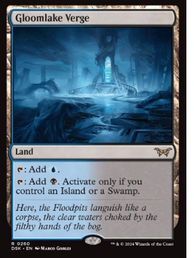 牌客窝 万智牌  幽湖边陲  Gloomlake Verge  金 地 闪