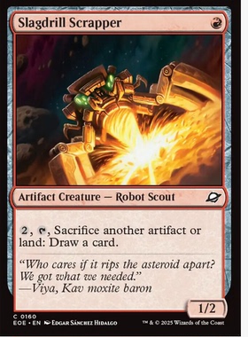 牌客窝 万智牌 钻矿拆解械 Slagdrill Scrapper 铁 红色