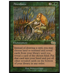 牌客窝 万智牌 丰衣足食 Abundance 金 绿