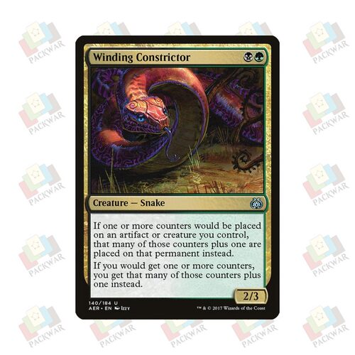 牌客窝 万智牌 蜿蜒缠蟒 Winding Constrictor 银 多色