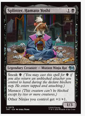 牌客窝 万智牌 「滨户良」斯普林特 Splinter, Hamato Yoshi 银黑