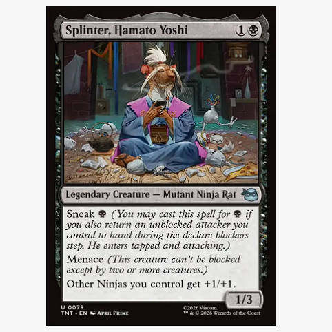 牌客窝 万智牌 「滨户良」斯普林特 Splinter, Hamato Yoshi 银黑