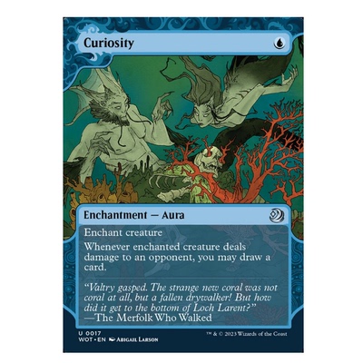 牌客窝 万智牌  好奇 Curiosity 银 蓝