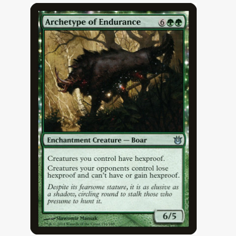 牌客窝 万智牌 坚存典范 Archetype of Endurance 银 绿