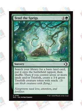 牌客窝 万智牌 照护幼枝 Tend the Sprigs 铁 绿 闪