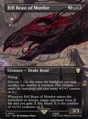 牌客窝  万智牌  Fell Beast of Mordor 金 黑