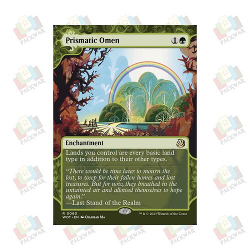 牌客窝 万智牌 五彩预兆 Prismatic Omen 金 绿 闪