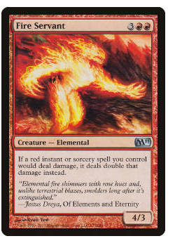 牌客窝 万智牌 火仆役 Fire Servant 银 红 闪