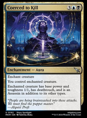 牌客窝  万智牌  受迫杀人 coerced to Kill 银 多色 闪 异画