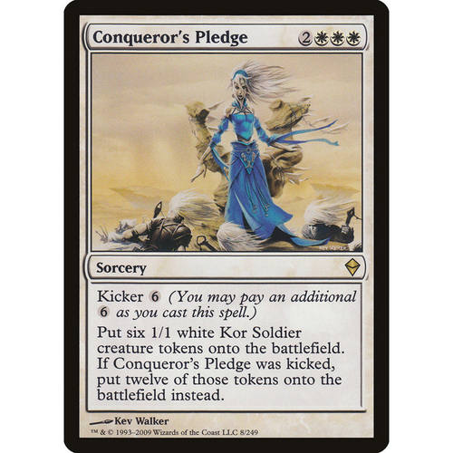 牌客窝 万智牌 征服誓言 Conqueror's Pledge 金 白