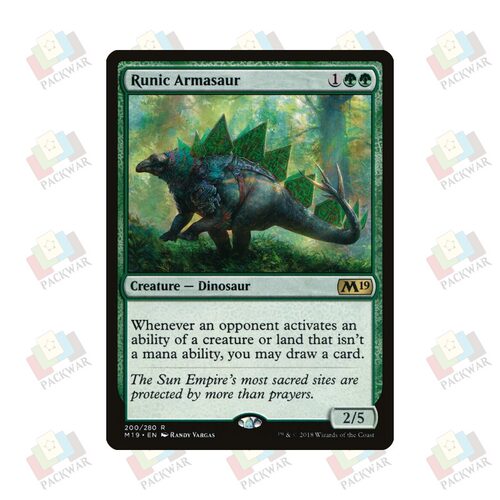 牌客窝 万智牌 符脊悍扫龙 Runic Armasaur 金 绿 闪