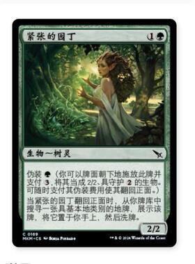 牌客窝 万智牌 紧张的园丁 Nervous Gardener 铁 绿 简中 MKM