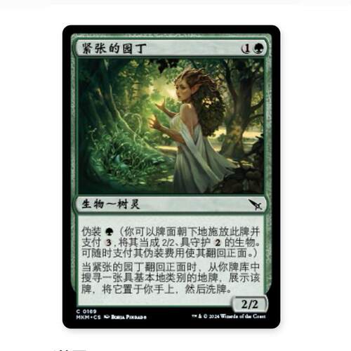 呆呆龙万智牌紧张的园丁简中