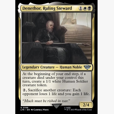 万智牌  执政宰相德内梭尔 Denethor, Ruling Steward 银 多色