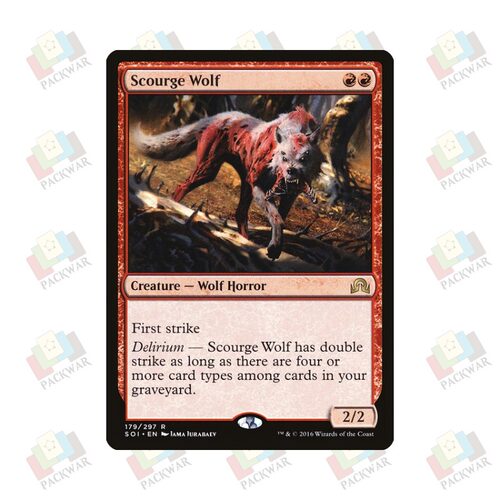 牌客窝 万智牌 祸害狼 Scourge Wolf 金 红 闪