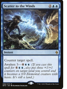 牌客窝 万智牌  散入风中 Scatter to the Winds 金 蓝 闪