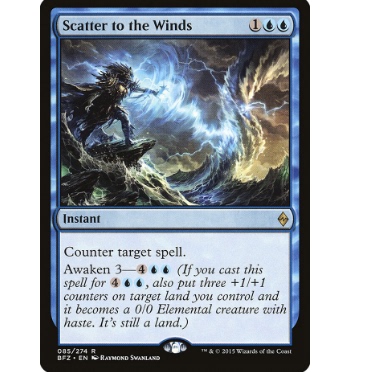 牌客窝 万智牌  散入风中 Scatter to the Winds 金 蓝 闪