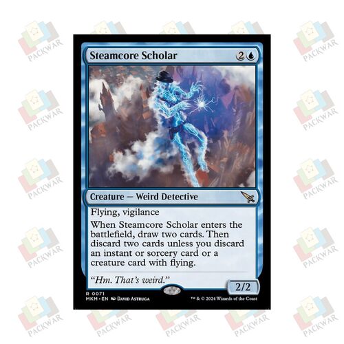 牌客窝 万智牌 蒸气核学者 Steamcore Scholar 金 蓝 闪
