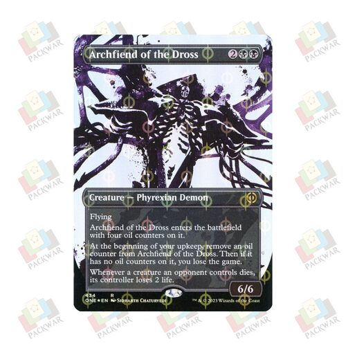 牌客窝 万智牌  深沼翼邪鬼 Archfiend of the Dross 金 黑色 闪