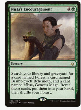 牌客窝 万智牌 妮莎的鼓励 Nissa's Encouragement 金 绿