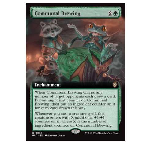 牌客窝 万智牌 齐力熬制 Communal Brewing 金 绿