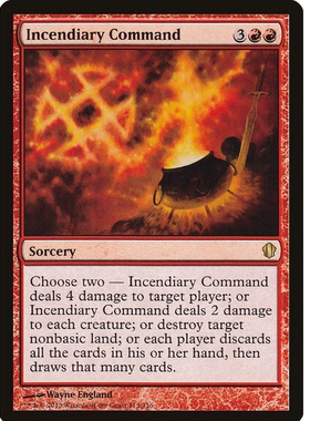 牌客窝 万智牌  煽动指命  Incendiary Command  金 红