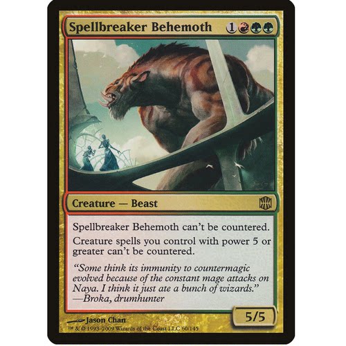 牌客窝 万智牌  破咒贝西摩斯 Spellbreaker Behemoth 金 多色 闪
