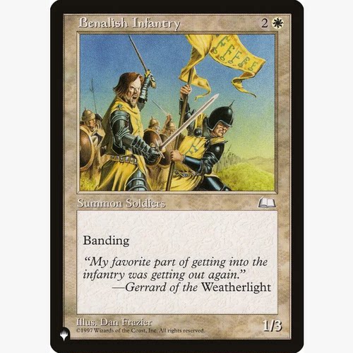 牌客窝 万智牌  宾纳里亚步兵 Benalish Infantry 铁 白色