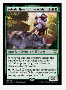 万智牌  荒野之心塞瓦拉 Selvala, Heart of the Wilds 秘稀 绿