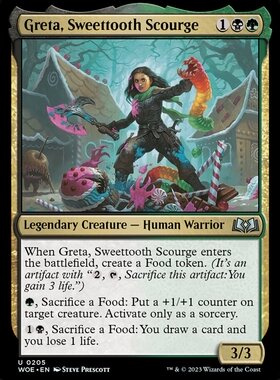 万智牌  甘饴村之灾格蕾特 Greta, Sweettooth Scourge 银 多色