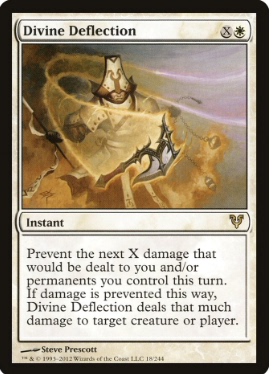 牌客窝 万智牌  神圣偏折  Divine Deflection  金 白 英文