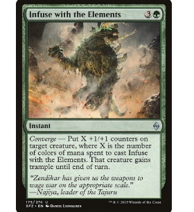 万智牌 元素注入 Infuse with the Elements 银 绿色 简中 BFZ