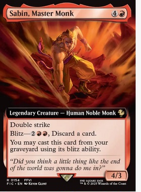 牌客窝 万智牌 武僧传人马修 Sabin, Master Monk 金 红色