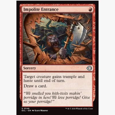 牌客窝 万智牌 粗鲁硬闯 Impolite Entrance 银 红色