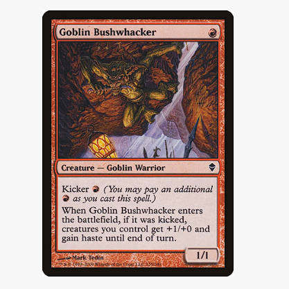 牌客窝 万智牌  开路鬼怪 Goblin Bushwhacker 铁 红 闪