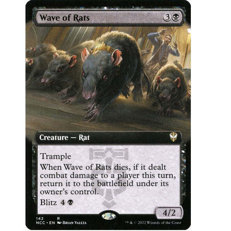 牌客窝 万智牌 老鼠波群  Wave of Rats 金 黑