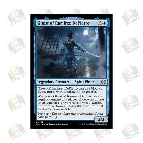 万智牌 拉米雷迪皮托的鬼魂 Ghost of Ramirez DePietro 银 蓝 闪