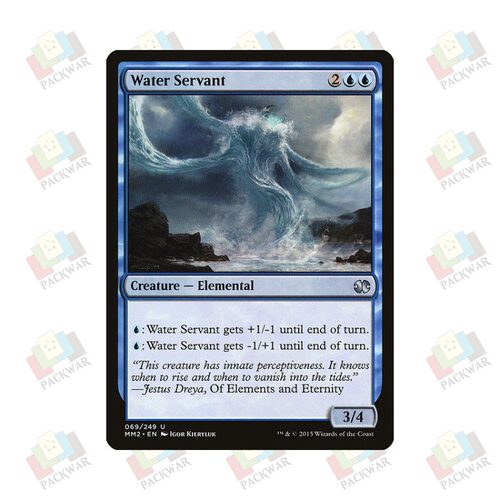 牌客窝 万智牌 水仆役 Water Servant 银 蓝 闪