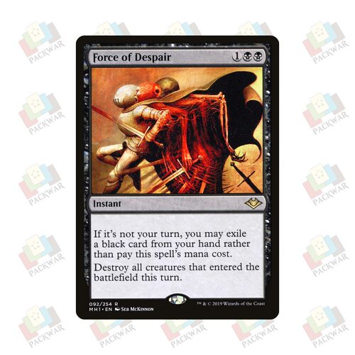 牌客窝 万智牌 绝望之力 Force of Despair 金 黑 闪